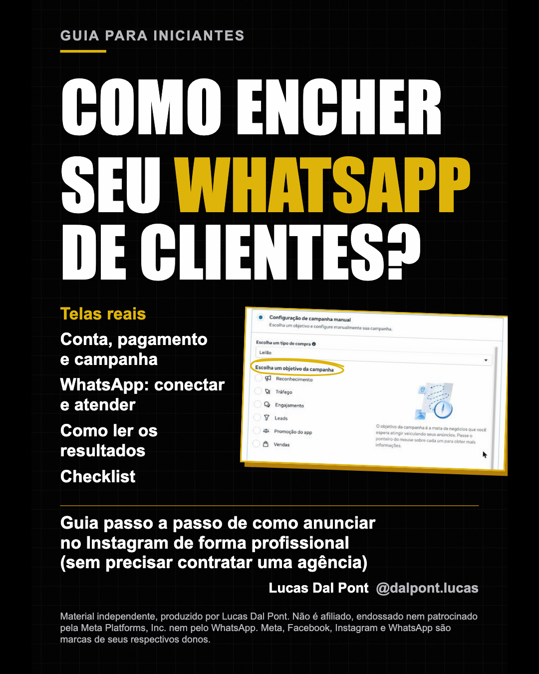 Capa do guia Como encher seu WhatsApp de clientes?